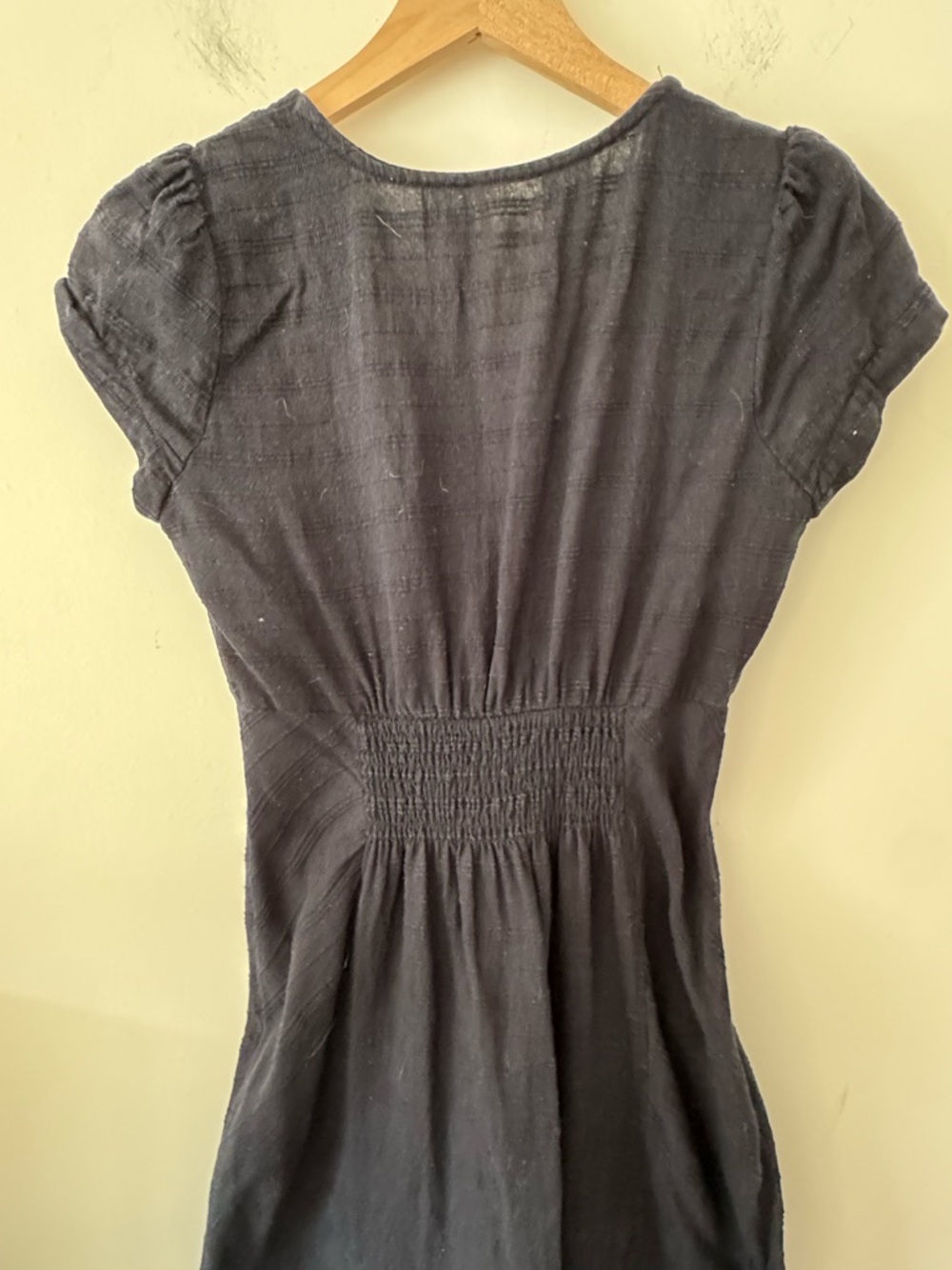 Free People New in Town Black Button-Front Midi Dress XS - Picture 7 of 9